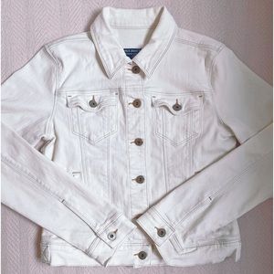 vintage polo jeans co ralph lauren small white jean jacket